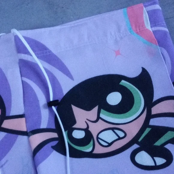 Vintage Boom Box Benny's "Power Puff Girls" Custom Patchwork Shorts – UNISEX - Picture 2 of 8